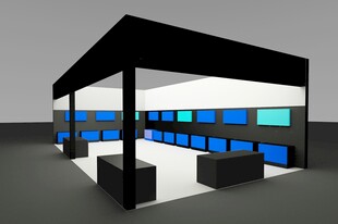 现代风格展厅设计模型