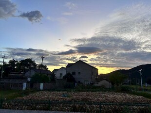 农村夕阳 云彩