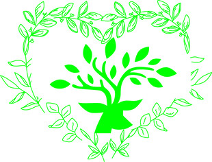 动物花环元素图案矢量图