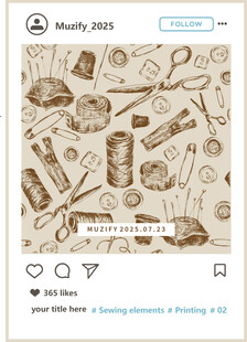 四方连续缝纫元素图案