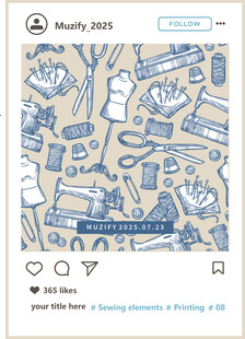 四方连续缝纫元素图案