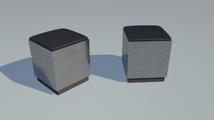 工业风不锈钢方凳