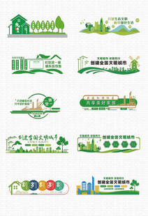 文明城市社区文化墙