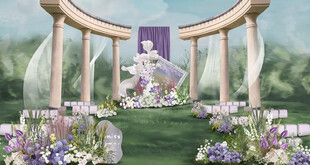 莫奈油画风婚礼