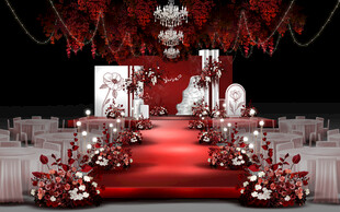 红白色系浪漫婚礼