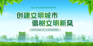 创建文明城市宣传海报