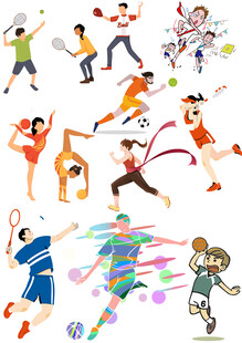 健身运动员体育动作元素大合集