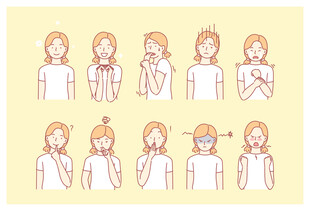 人物多样手势动作展示