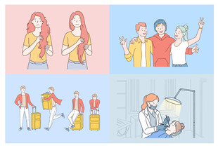 多样生活瞬间插画集