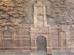 古老石砌建筑墙面景观