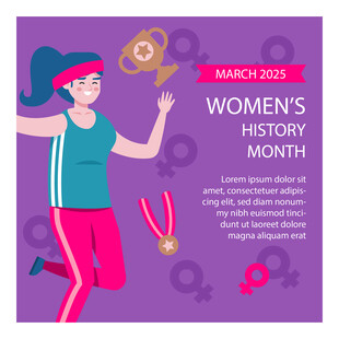 女性健康月活力运动女性