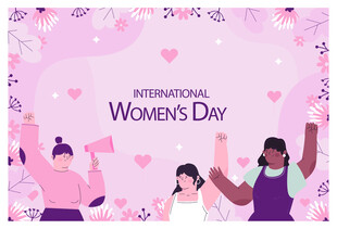 庆祝妇女节的欢乐场景