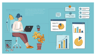 办公场景中的数据分析者