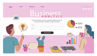 商务办公场景插画