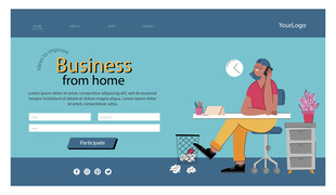 商务着陆页设计展示