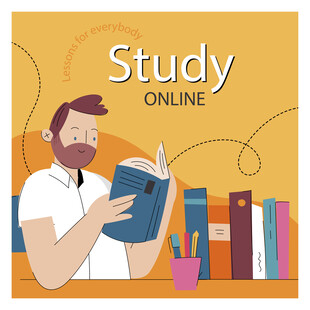 在线学习的男士