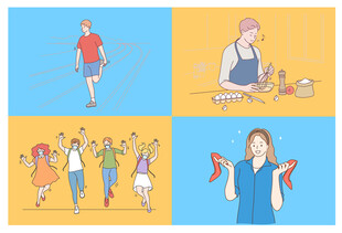 多样日常活动瞬间