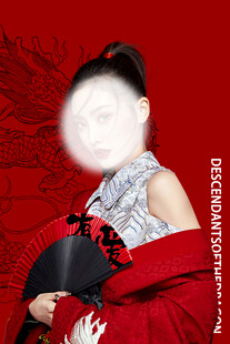 国朝 女孩 影楼 模板