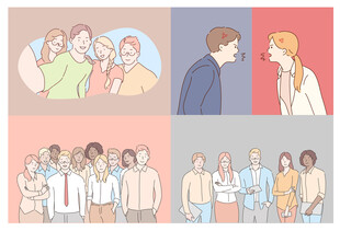 多样社交场景下的人物互动