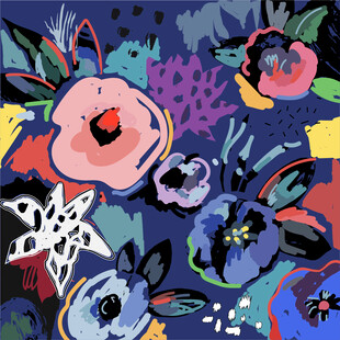 多彩花卉图案设计