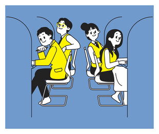 地铁上的乘客百态