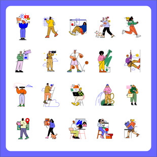 多样劳动者插画合集