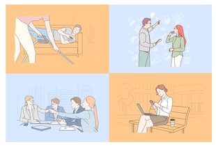 多样日常场景中的人物活动