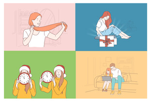 日常情感瞬间插画集