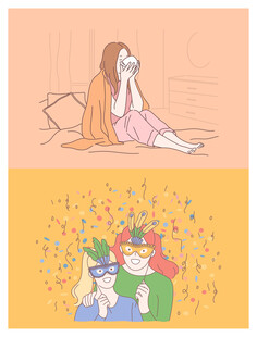 女孩的温馨日常瞬间