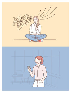 冥想与交流的场景