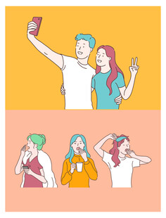 年轻人多样的手机使用姿态