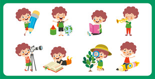 儿童多彩课余活动场景