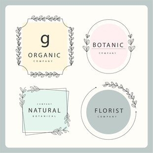 植物主题标签设计