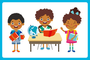 孩子们在教室快乐学习