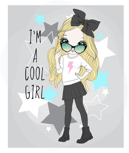 酷炫女孩插画形象