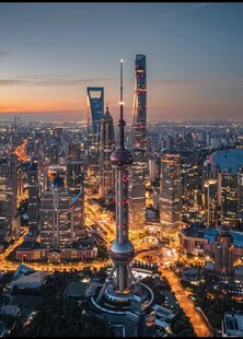上海璀璨夜景俯瞰图