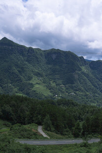山间公路穿行于翠绿山林