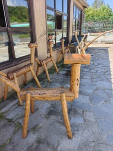 户外木制鹿形装饰摆件