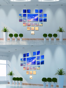 现代简约星空文化墙