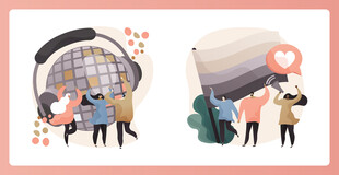 全球协作的多元人物场景