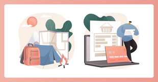 办公场景中的忙碌工作者