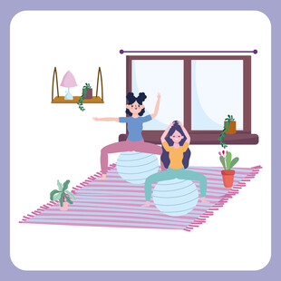 室内亲子瑜伽欢乐时光