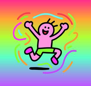 跳跃的快乐小人