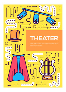 剧院相关元素插画