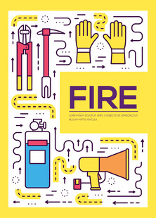 消防工具与设备插画