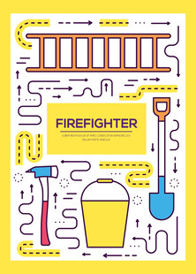 消防员工具图标集合