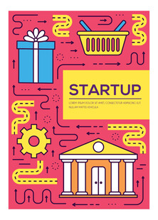 创业主题插画元素集合