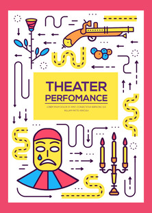 剧院元素插画设计