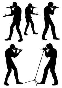 歌手舞台表演剪影