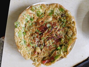 美味蔬菜鸡蛋煎饼